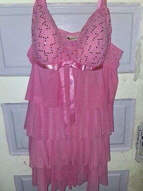 Like New Pink Tiered Lingerie
